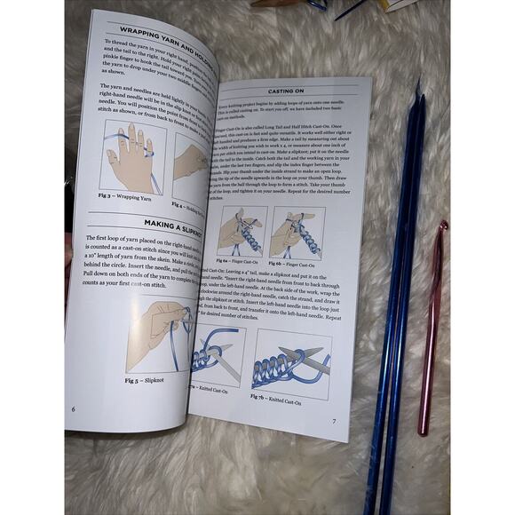 Knitting Needles Lot Diff Colors And Sizes One New K Crochet Hook Book Plus More - Picture 16 of 16